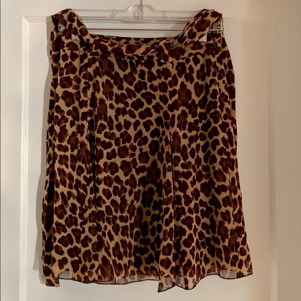 Votre Nom silk leopard print skirt - size 2.